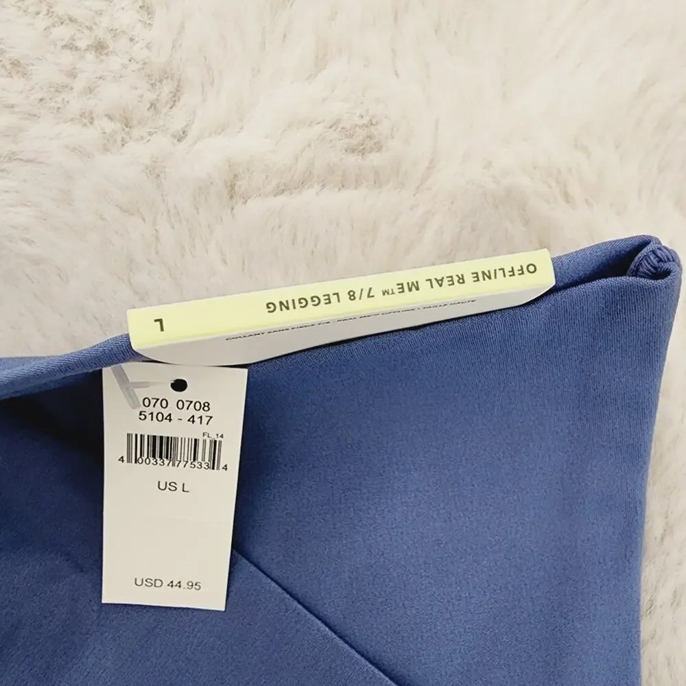 NWT Aerie Offline Real Me Crossover 7/8 Legging - Marbled Blue - Size Large - Picture 6 of 12